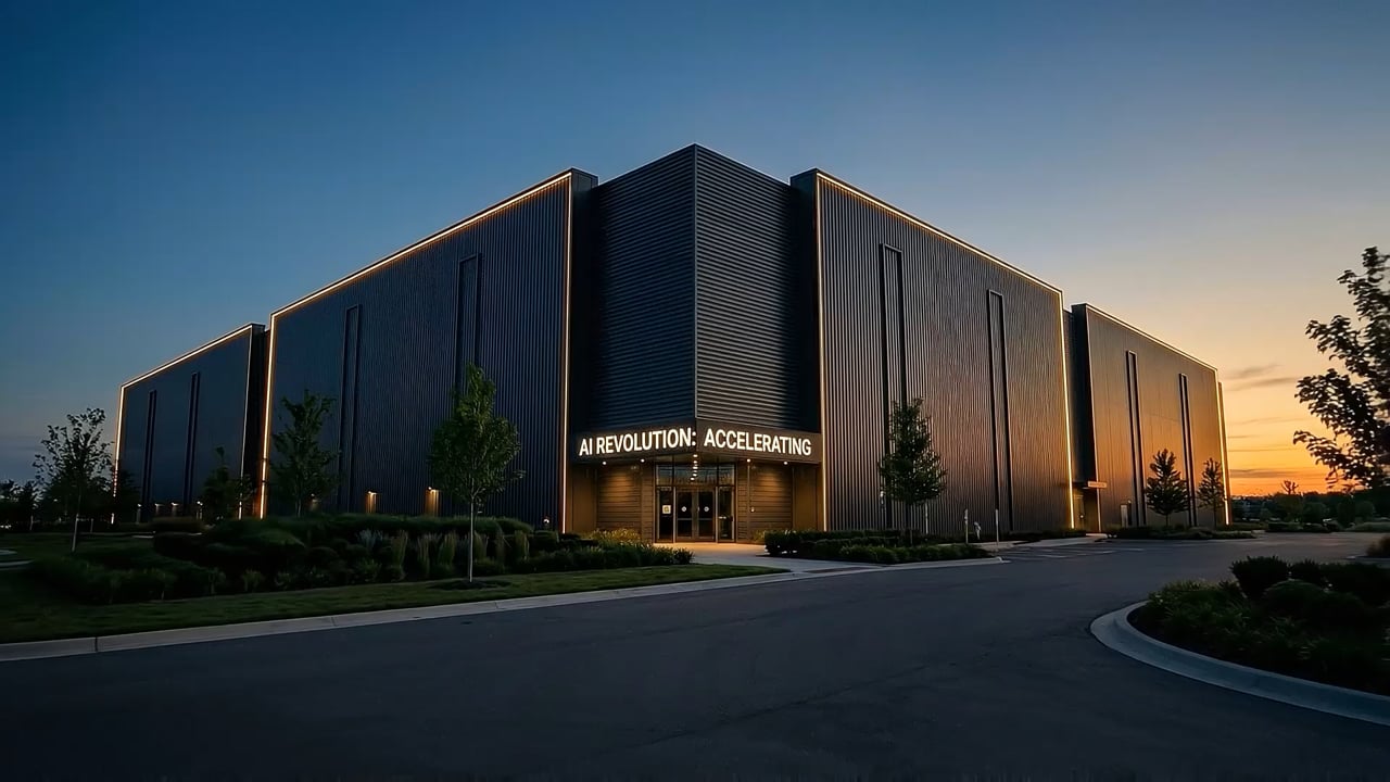 Industrial facility at sunset from the ClampStar film.